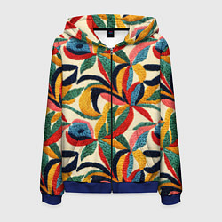 Мужская толстовка на молнии Эффект вышивки