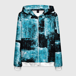 Мужская толстовка на молнии Голубой абстракт
