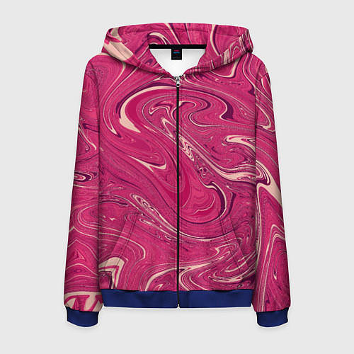 Мужская толстовка на молнии Яркая волна / 3D-Синий – фото 1