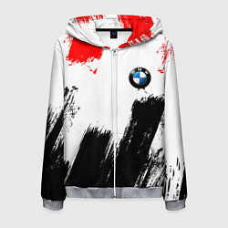Толстовка 3D на молнии мужская BMW art, цвет: 3D-меланж