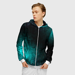 Толстовка 3D на молнии мужская Потёртости красок, цвет: 3D-белый — фото 2