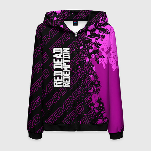 Мужская толстовка на молнии Red Dead Redemption pro gaming: по-вертикали / 3D-Черный – фото 1