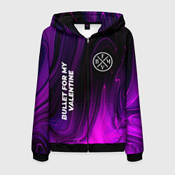 Мужская толстовка на молнии Bullet For My Valentine violet plasma