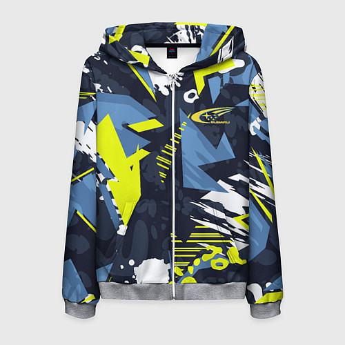 Мужская толстовка на молнии Subaru sign / 3D-Меланж – фото 1