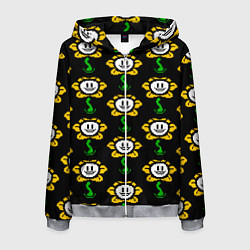 Мужская толстовка на молнии Undertale - flowey smile