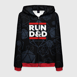 Толстовка 3D на молнии мужская Подземелья и драконы dnd, цвет: 3D-красный