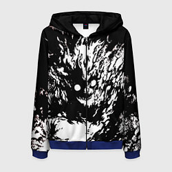 Толстовка 3D на молнии мужская Dead inside sf, цвет: 3D-синий