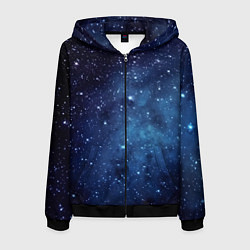 Толстовка 3D на молнии мужская Звездное небо - нейросеть, цвет: 3D-черный