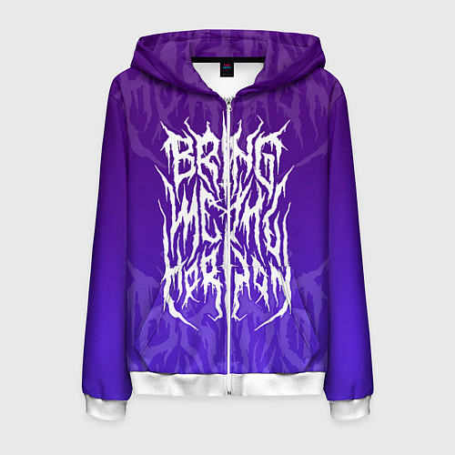 Мужская толстовка на молнии Bring Me The Horizon Lettering / 3D-Белый – фото 1