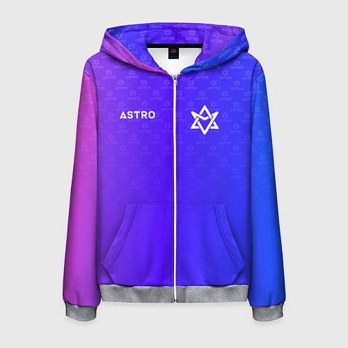 Мужская толстовка на молнии Astro pattern / 3D-Меланж – фото 1