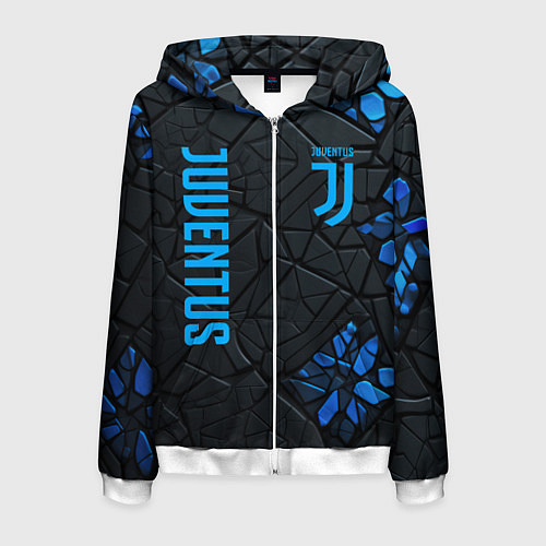 Мужская толстовка на молнии Juventus logo / 3D-Белый – фото 1