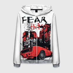 Толстовка 3D на молнии мужская Fear This, цвет: 3D-меланж