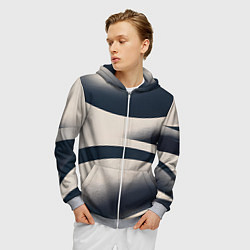 Толстовка 3D на молнии мужская Абстрактный принт - нейросеть, цвет: 3D-меланж — фото 2