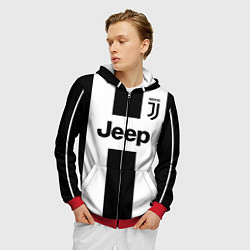 Толстовка 3D на молнии мужская Juventus collection, цвет: 3D-красный — фото 2