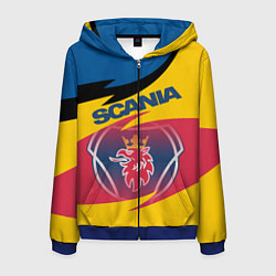 Мужская толстовка на молнии Scania logo