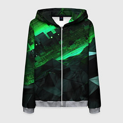 Мужская толстовка на молнии Визуальные иллюзии в геометрии