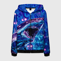 Мужская толстовка на молнии Фиолетовая акула