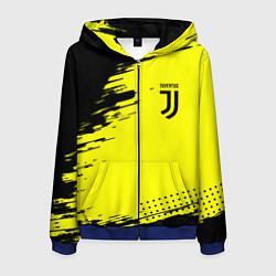 Толстовка 3D на молнии мужская Juventus спортивные краски, цвет: 3D-синий