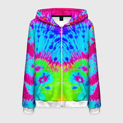 Мужская толстовка на молнии Tie-Dye abstraction