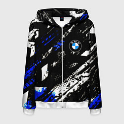 Мужская толстовка на молнии BMW stripes color auto sport