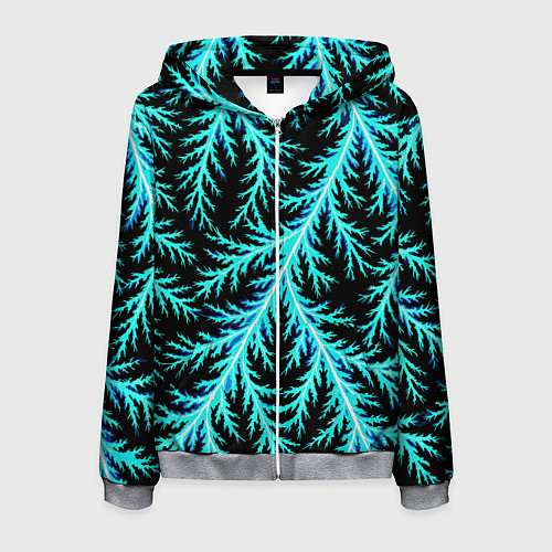 Мужская толстовка на молнии Разряды электричества Tie Dye / 3D-Меланж – фото 1