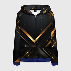 Мужская толстовка на молнии Gold luxury black abstract