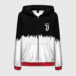 Мужская толстовка на молнии Juventus белый огонь текстура