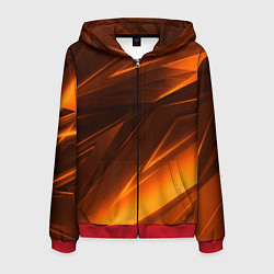 Мужская толстовка на молнии Geometry stripes orange