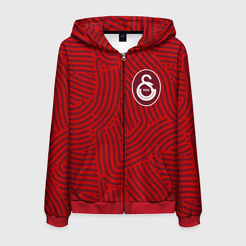Мужская толстовка на молнии Galatasaray отпечатки / 3D-Красный – фото 1