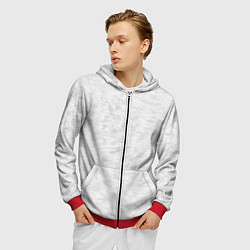 Толстовка 3D на молнии мужская Овечья шкура, цвет: 3D-красный — фото 2