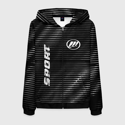 Мужская толстовка на молнии Lifan sport metal / 3D-Черный – фото 1