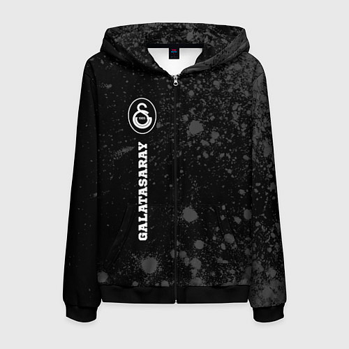 Мужская толстовка на молнии Galatasaray sport на темном фоне по-вертикали / 3D-Черный – фото 1