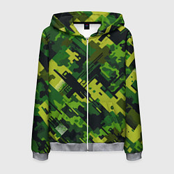 Толстовка 3D на молнии мужская Camouflage - pattern ai art, цвет: 3D-меланж