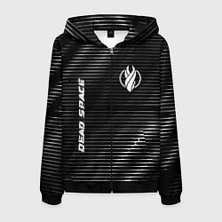 Толстовка 3D на молнии мужская Dead Space metal game lines, цвет: 3D-черный