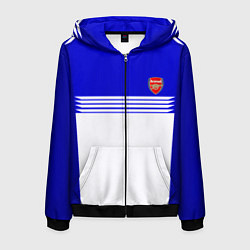 Толстовка 3D на молнии мужская Arsenal fc sport geometry, цвет: 3D-черный