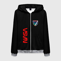 Мужская толстовка на молнии Nasa space logo steel