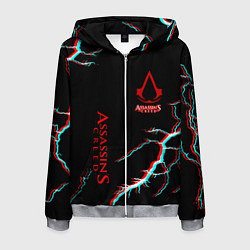 Толстовка 3D на молнии мужская Assassins Creed strom, цвет: 3D-меланж