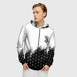 Толстовка 3D на молнии мужская Juventus sport steel, цвет: 3D-черный — фото 2