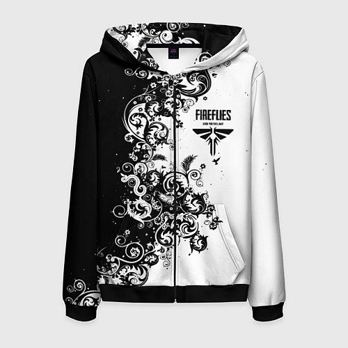 Мужская толстовка на молнии Одни из нас узор блэк / 3D-Черный – фото 1