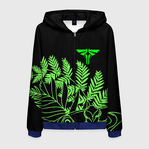 Мужская толстовка на молнии The Last of Us acid logo / 3D-Синий – фото 1