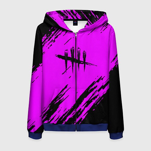 Мужская толстовка на молнии Dead by daylight краски абстракция / 3D-Синий – фото 1