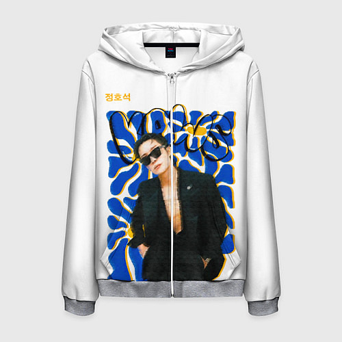 Мужская толстовка на молнии Хося BTS / 3D-Меланж – фото 1