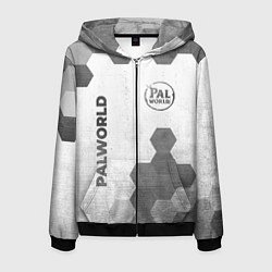 Мужская толстовка на молнии Palworld - white gradient вертикально