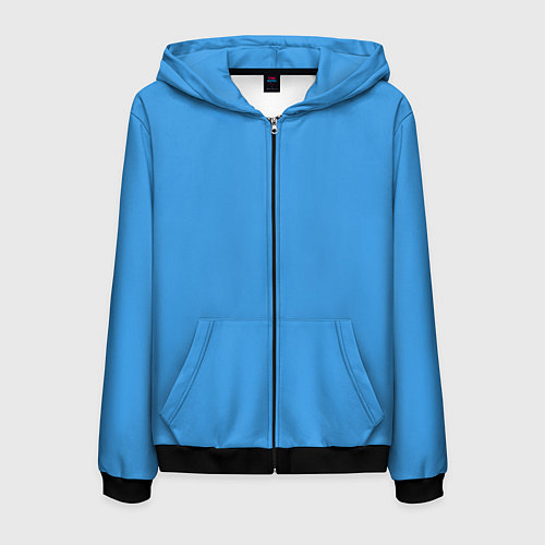 Мужская толстовка на молнии Эмоция печаль - синий / 3D-Черный – фото 1