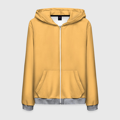 Мужская толстовка на молнии Эмоция радости - желтый / 3D-Меланж – фото 1