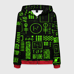 Мужская толстовка на молнии Twenty one pilots neon