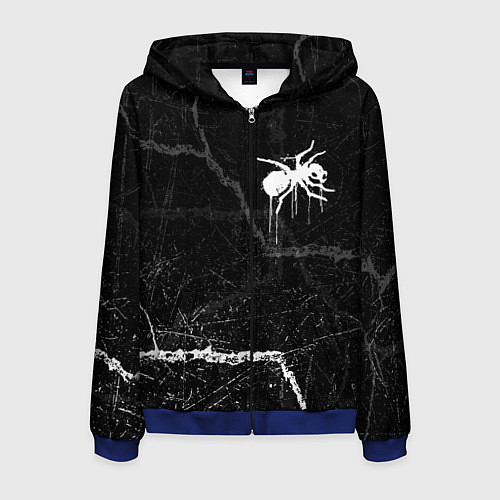 Мужская толстовка на молнии The prodigy - трещины / 3D-Синий – фото 1