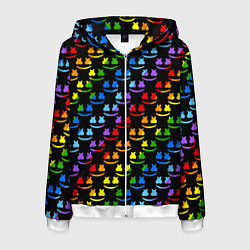 Мужская толстовка на молнии Marshmello pattern neon