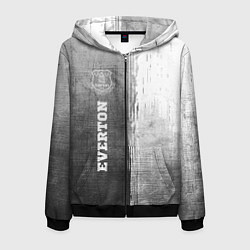 Толстовка 3D на молнии мужская Everton - grey gradient по-вертикали, цвет: 3D-черный