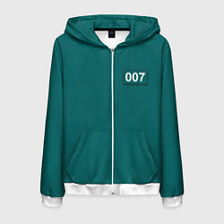Мужская толстовка на молнии Игрок 007 - Игра в кальмара